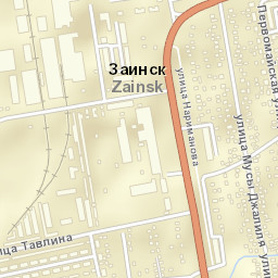 Zainskiy Rayon Street Map