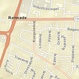 Rønnede Street Map