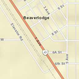 102 1 Avenue, Beaverlodge, AB T0H 0C0 Street Map