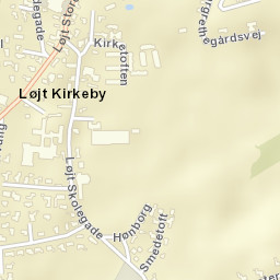 Løjt Kirkeby Street Map