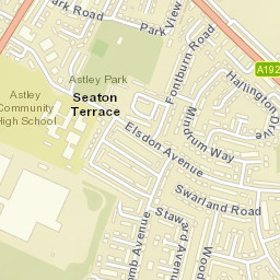 Seaton Delaval Street Map