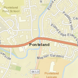 Ponteland Street Map