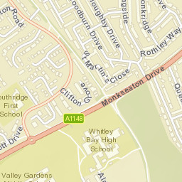 Whitley Bay, Tyne and Wear NE25, UK Street Map