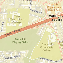 Battle Hill Drive, Wallsend, Tyne and Wear NE28, UK Street Map