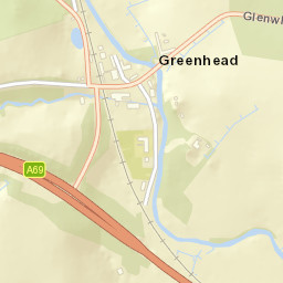 Glenwhelt Bank, Brampton, Northumberland Street Map