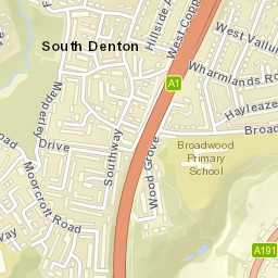 A1, Newcastle upon Tyne, Tyne and Wear Street Map