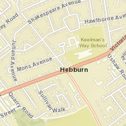 Hebburn Street Map