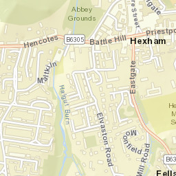 Hexham Street Map