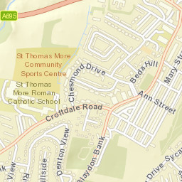 Blaydon-on-Tyne Street Map