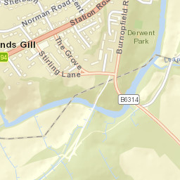 Rowlands Gill Street Map