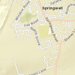 Springwell Road, Gateshead, Tyne and Wear NE9, UK Street Map
