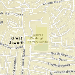 Donwell, Coach Road-Blue Bell (E-bound) Street Map