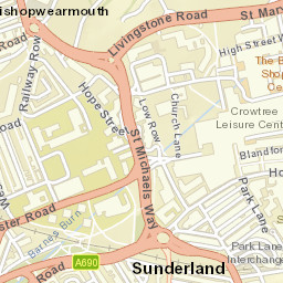 Sunderland, uk Street Map