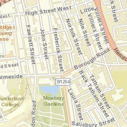 Sunderland Street Map