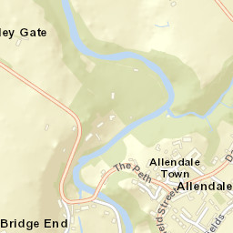 Allendale Town, Market Place (N-bound) Street Map