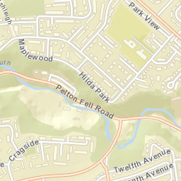 Pelton Fell Road, Chester le Street, County Street Map