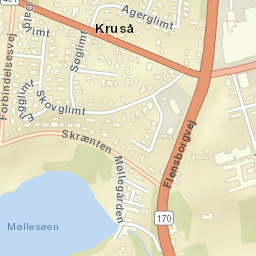 Kruså Street Map