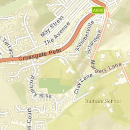 Durham, UK Street Map