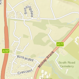 Darlington Road, Durham, County Durham Street Map