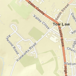 Tow Law Street Map