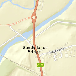 A167, Durham, County Durham DH6, UK Street Map