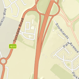 A688, Durham, County Durham DH6, UK Street Map