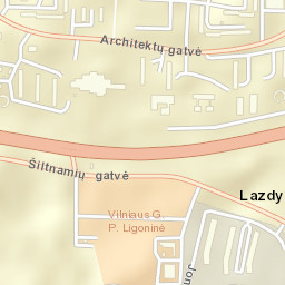 Lazdynai Street Map