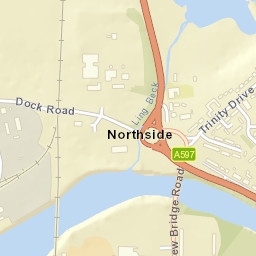 Northside Road, Workington, Cumbria Street Map
