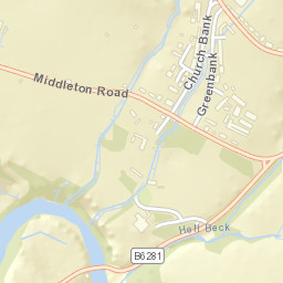 Eggleston, Moorcock Inn (N-bound, Unmarked) Street Map