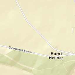 Burnt Houses, Bus stop (NW-bound), Cockfield, County Durham D Street Map