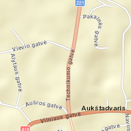 Aukstadvaris Street Map