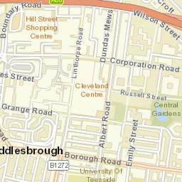 Middlesbrough Street Map