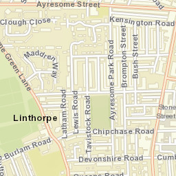 12 Burlam Road, Middlesbrough TS5, UK Street Map