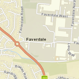 Faverdale, Darlington DL3, UK Street Map