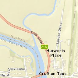 16 Tees View, Darlington DL2, UK Street Map