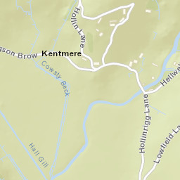 Hollin Lane, Lake District National Park, Kendal Street Map