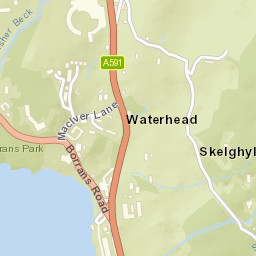 Borrans Road, Lake District National Park Street Map