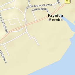 Krynica Morska Street Map