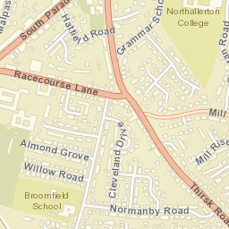 8 Racecourse Lane, Northallerton, North Yorkshire Street Map