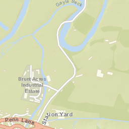 A684, Yorkshire Dales National Park, Hawes Street Map