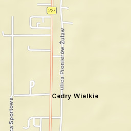 Cedry Wielkie Street Map