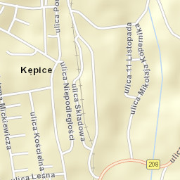 Kępice Street Map