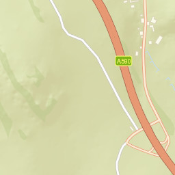 Lake District National Park, A590, Grange-over-Sands, Cumbria Street Map