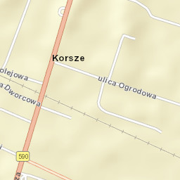 Korsze Street Map