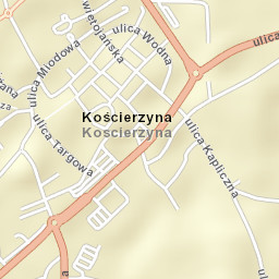 Kościerzyna Street Map