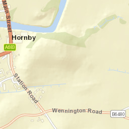 25 Main Street, Hornby, Lancaster, Lancashire Street Map