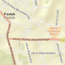 Pasłęk Street Map