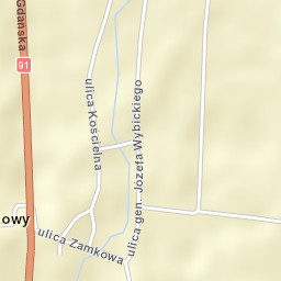 Subkowy Street Map