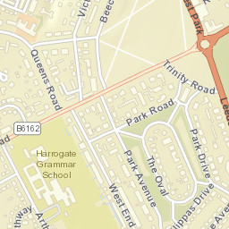 Prince of Wales Roundabout, Harrogate, North Yorkshire, UK Street Map