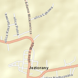 Jeziorany Street Map